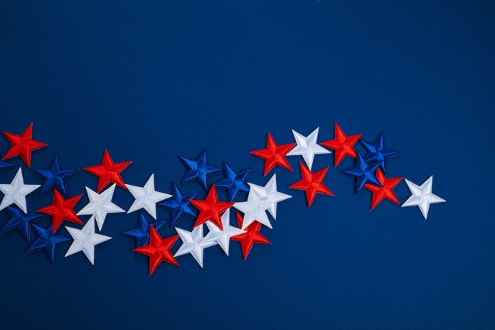 Red, white and blue stars