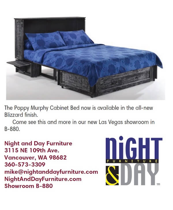 Night and Day Furniture Las Vegas Market the Poppy Murphy cabinet bed