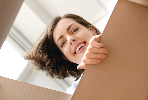 Woman-peering-in-box