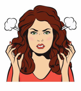 angry customer clipart