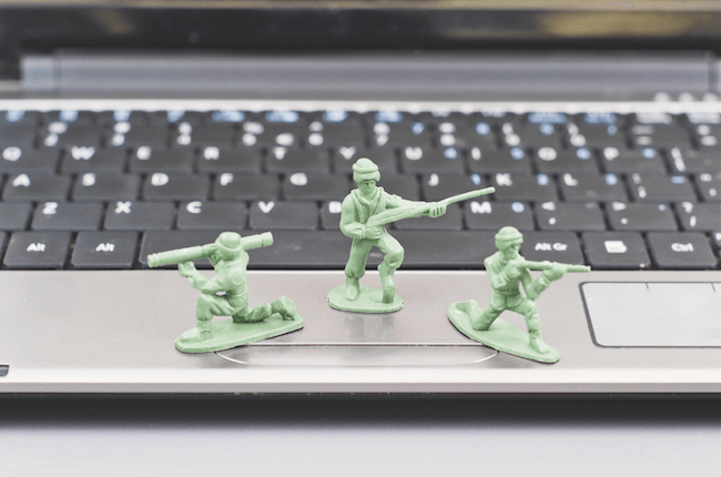 cyber security army men computer