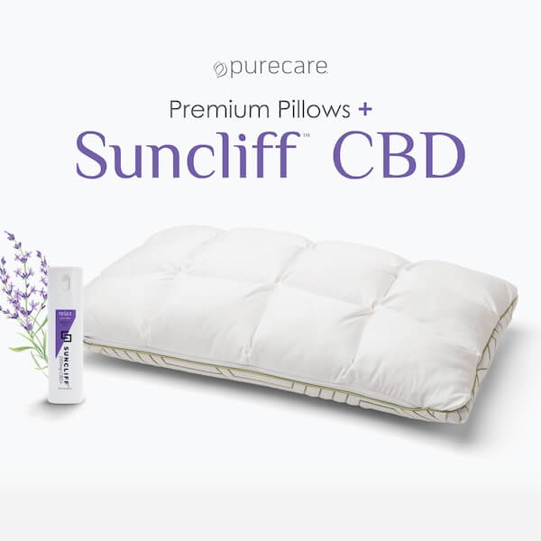 Purecare pillow and Suncliff CBD