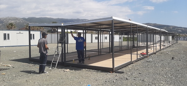 Elektroteks created 40 container homes for the earthquake victims.