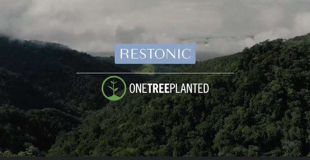 Restonic and One Tree Planted partner.