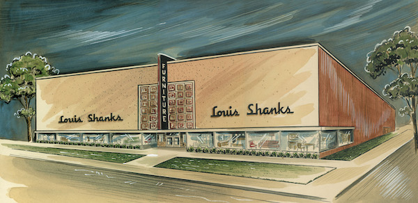 Illustration of first Louis Shanks store.