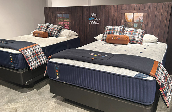 Warm Sleep Products for Winter. Spring Air International’s new Four Seasons line features two-sided mattresses with cooling fibers on one side and Joma Wool on the other for year-round comfort. 