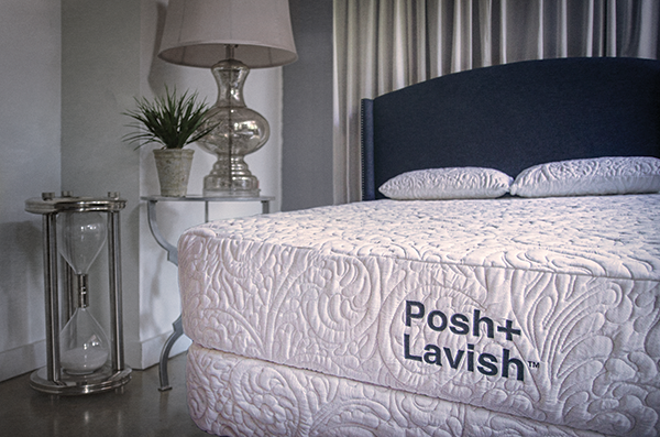 HIGH-QUALITY The Flux mattress is part of Posh + Lavish’s line featuring latex and memory foam. With a Tencel-faced cover, wool and cotton layer, it retails for $5,259 in queen size.