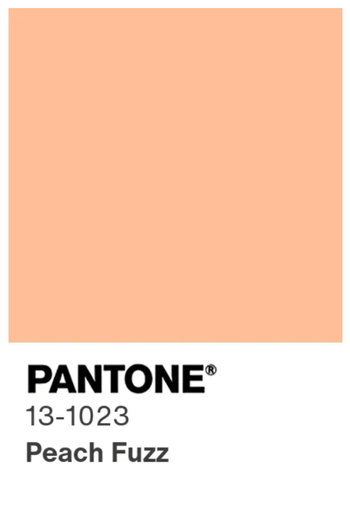 Pantone color of the year 2024, Peach Fuzz.