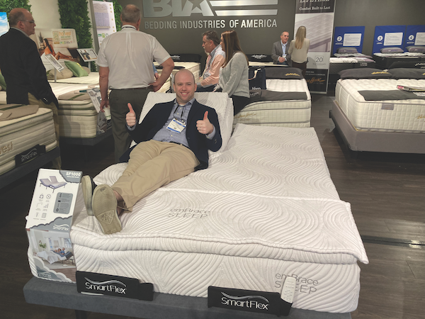 Market Returns Strong. Bedding Industries of America debuted its Embrace Sleep collection.