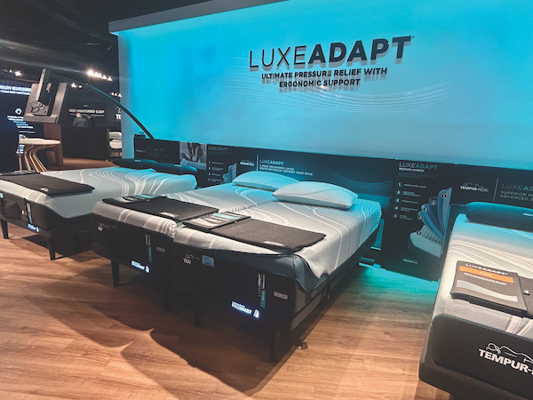 Tempur Sealy International Inc. displayed its new three-model Tempur-Adapt mattress collection for advanced pressure relief.