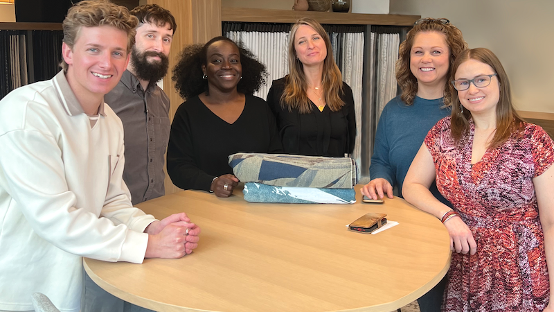 Mattress fabric design. CREATIVE CREW Culp Home Fashions designers, from left, Hunter Morton, Philip Burger, Christina Pennant, Tanja Tusa, Tara Bulla and Greta Speer. 