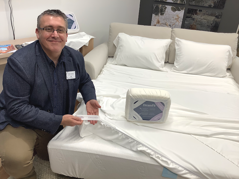 DreamFit returned to the High Point Market with the successful launch of a custom sheet program it introduced for American Leather’s sleeper sofas. 