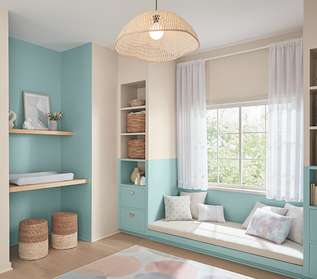 Sleep Colors: Calm or Chaos. Valspar Renew Blue paint