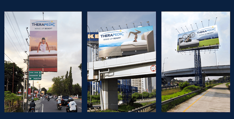 Billboards in Indonesia.