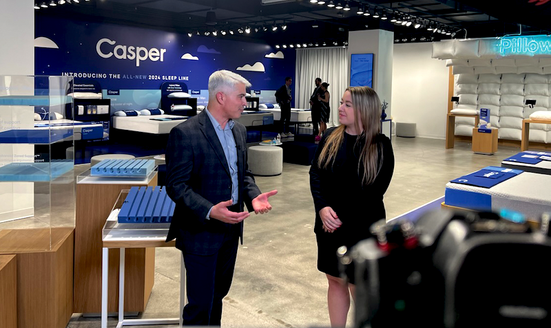 Casper retail innovation. At the January Las Vegas Market, senior editor Kathryn Greene filmed an edition of the Shop Talk video series with new Casper CEO Joe Megibow.