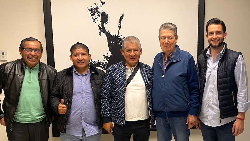 Restonic Expands Global Footprint. Hector Exzacarias, Jose Antonio Guzman, Valentin Guzman, Alfredo Valle Soto and Alvaro Martinez Valle of El Cisne, Restonic’s new licensee for Peru, Bolivia and Chile.
