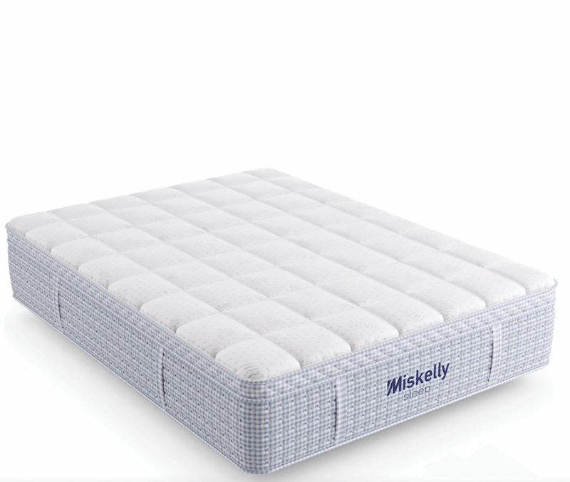 Miskelly Furniture + Mattresses has invested heavily in its broad Miskelly Sleep private-label line, which includes this euro-top Celebration model among a variety of construction types.