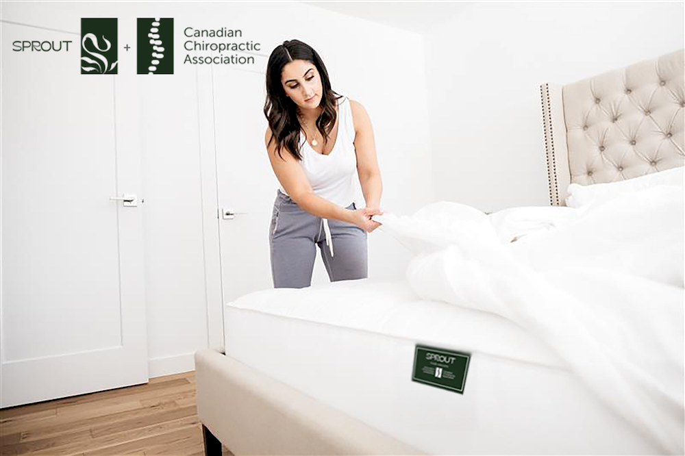 A new line of Sprout Sleep products promoting spinal health has been launched in a collaboration between Araam Inc. and the Canadian Chiropractic Association.