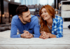 man and woman on mattress