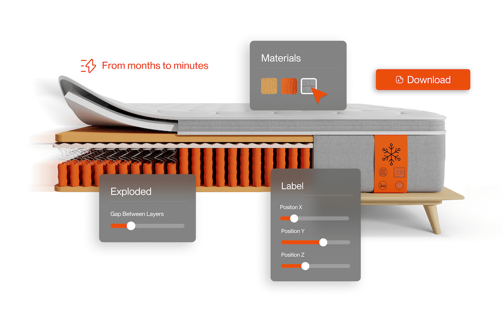 Imagine.io's new 3D modeling technology creates efficiencies, reduces costs and empowers every stakeholder by providing better tools to design, sell and market mattresses. 