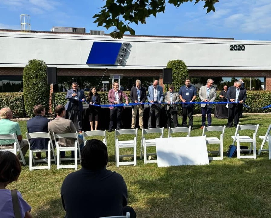 The ribbon-cutting ceremony featured remarks from St. Clair Mayor Bill Cedar, SABA North America CEO Jim Turner, SABA shareholder Robert Baruch and several state and national officials. 