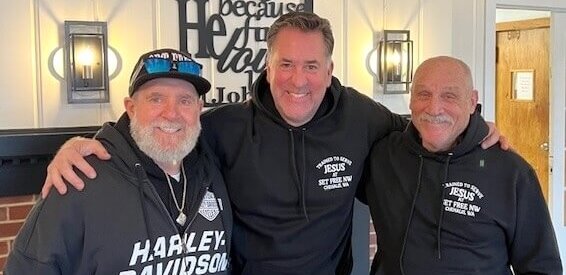 (From left) Relief Bed International Founder Scott Smalling and Set Free Northwest pastors John-David Griffin and Michael Tallman Sr.