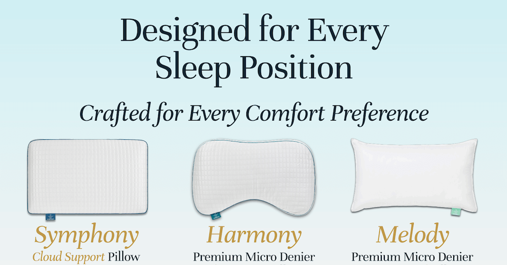 Symphony Sleep Expands Pillow Lineup Enhanced Comfort Features For Every Sleep Position